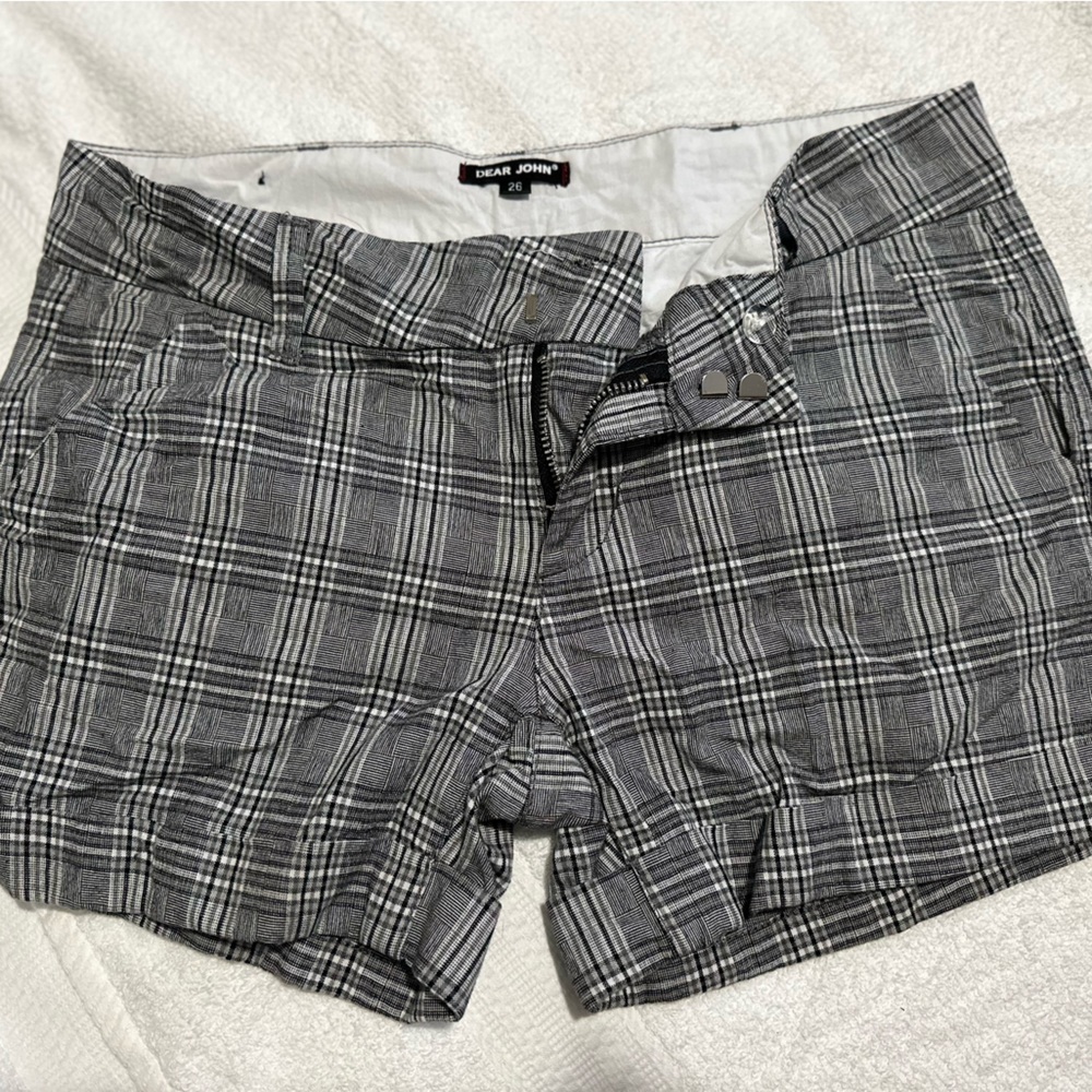 Black and white shorts